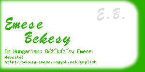 emese bekesy business card